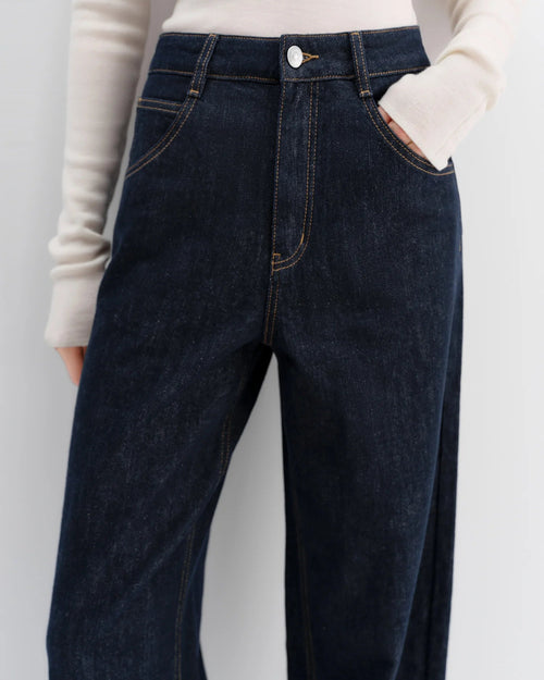 High-Waisted Straight-Leg Cropped Jeans
