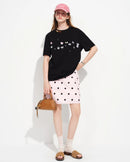High-Waisted Polka Dot A-Line Mini Skirt
