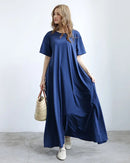Loose A-Line Short Sleeve Nightgown Dress