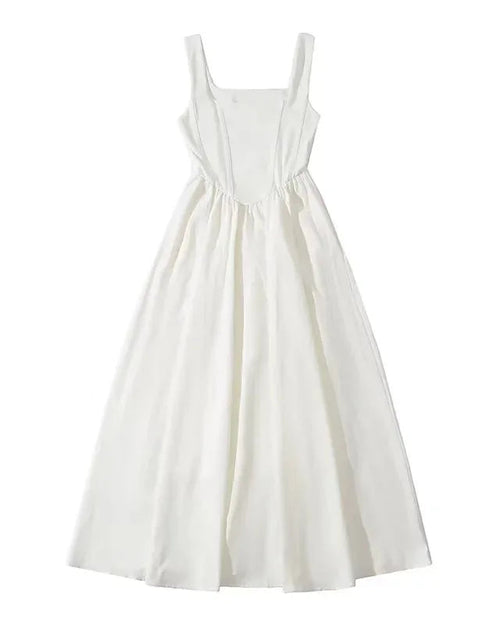 Sleeveless A-Line Pleated Knit Dress