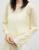 Hollow-Out Slant Shoulder Knit Top