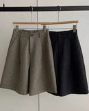 High Waist Loose Pockets Straight Shorts