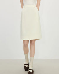 Slim-Fit Straight Knee-Length Skirt