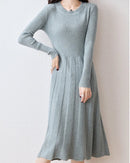 Merino Wool Knitted Sweater Dress