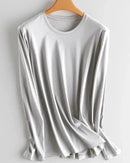 Soft Knit O-Neck Long Sleeve Top