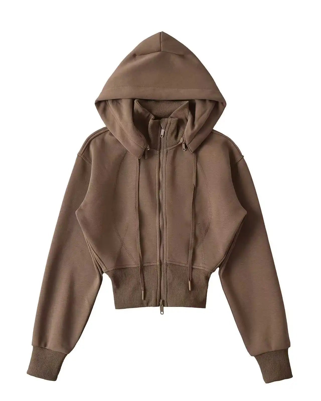Zip-Up Cropped Sport Jacket