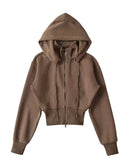 Zip-Up Cropped Sport Jacket