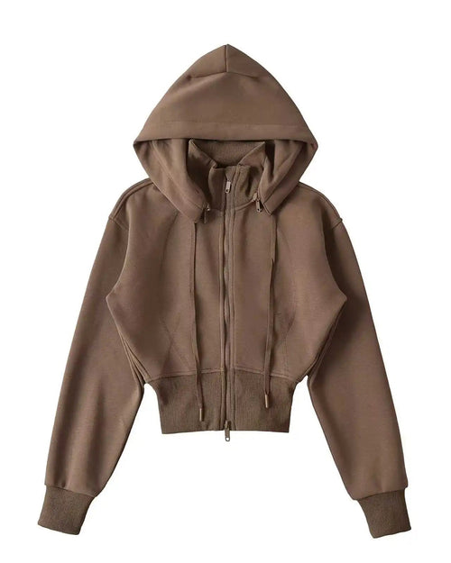 Zip-Up Cropped Sport Jacket