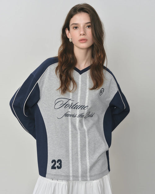 Loose-Fit Drop-Shoulder Sweatshirt With Letter Print