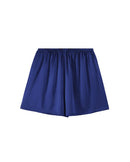 Mulberry Silk Satin Elastic-Waist Shorts