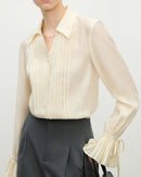 Versatile Pleated Long Sleeve Chic Shirt