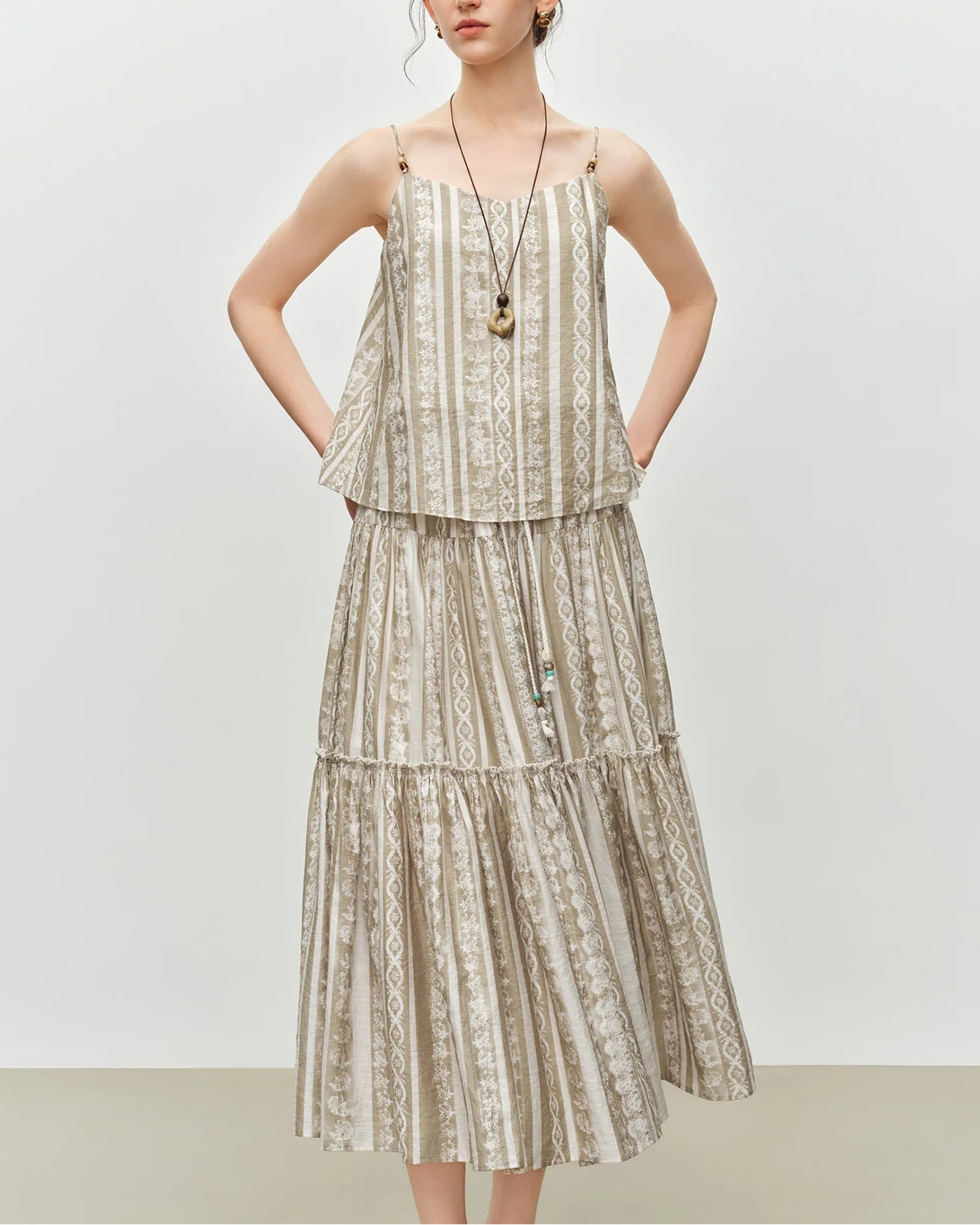Flowy A-Line Midi Skirt