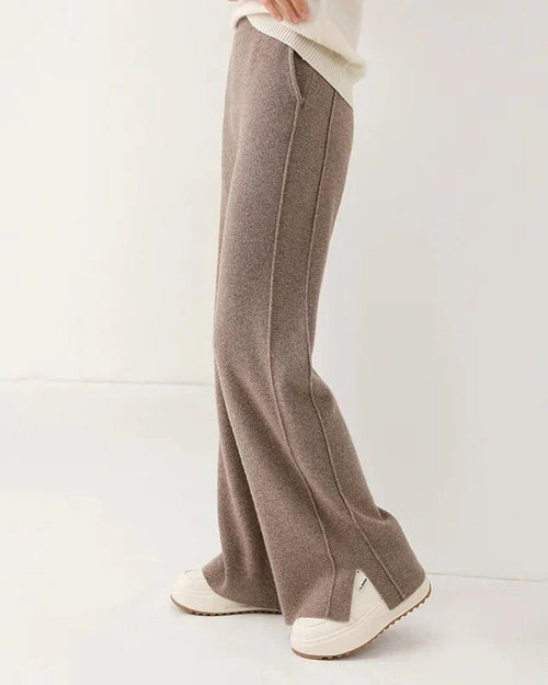 100% Wool Wide-Leg Sweatpants