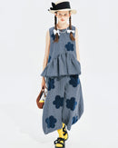 Textured Applique Knit Casual Vest