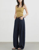 Loose High-Waist Wide Leg Lyocell Jeans