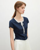 Simple Fake Two-Piece T-Shirt