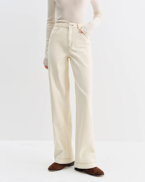 High-Waisted Straight-Leg Full-Length Jeans