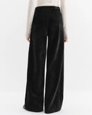 High-Waisted Straight-Leg Knit Pants