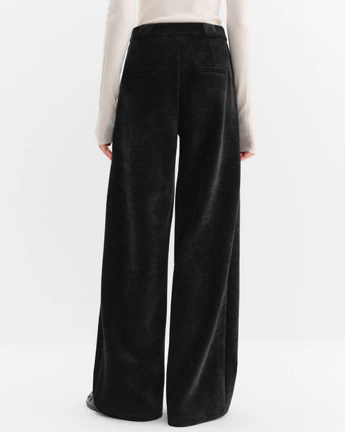 High-Waisted Straight-Leg Knit Pants