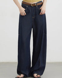 Loose High-Waist Wide Leg Lyocell Jeans
