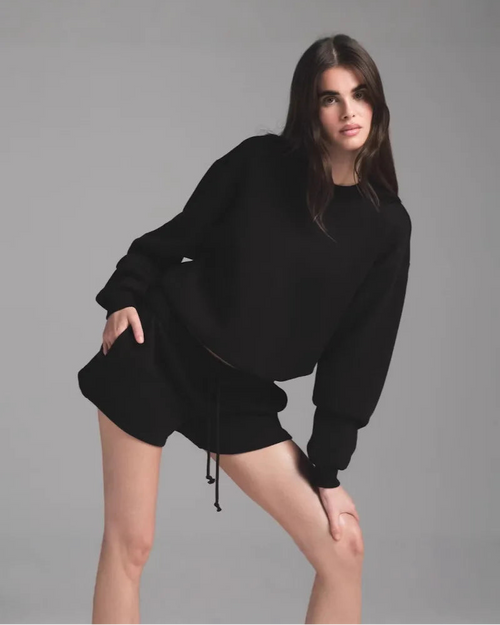 Wool Knit Loose Round-Neck Sweatshirt