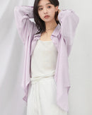 Single-Breasted Loose Long-Sleeved Shirt