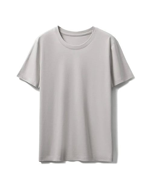 Silk-Cotton-Modal O-Neck Short Sleeve Tee