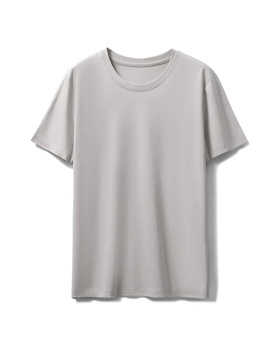 Silk-Cotton-Modal O-Neck Short Sleeve Tee