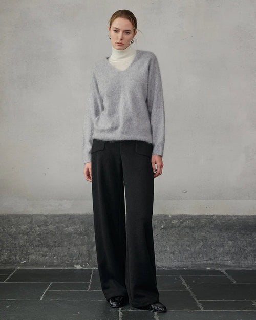 Wide-Leg Trousers With Elastic Waist