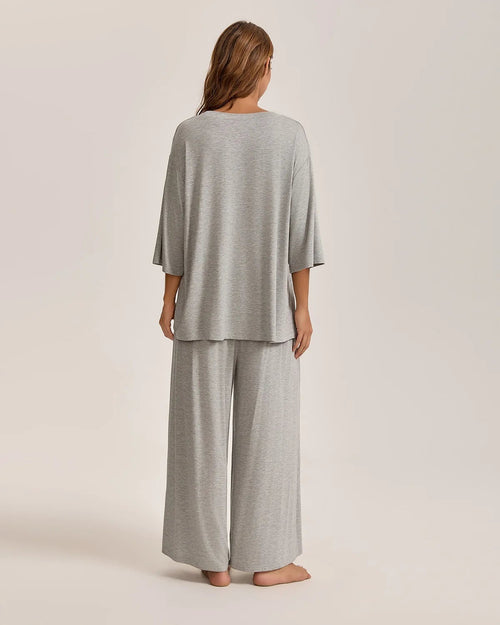 Modal Knit Short-Sleeve Pajama Set