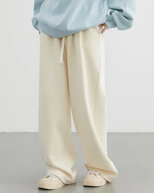 High-Waisted Drawstring Wide-Leg Pants