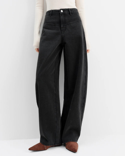 Retro High-Waisted Wide-Leg Jeans