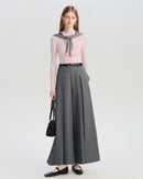 High-Waisted Pleated Wide-Leg Pants