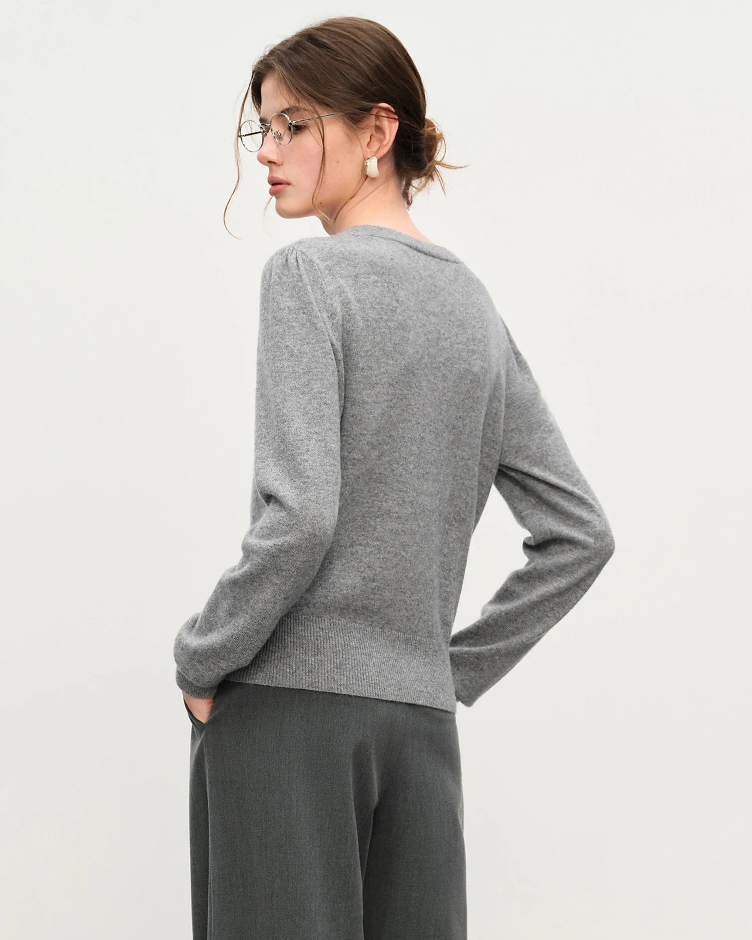 Beaded Floral Knit Pullover Sweater