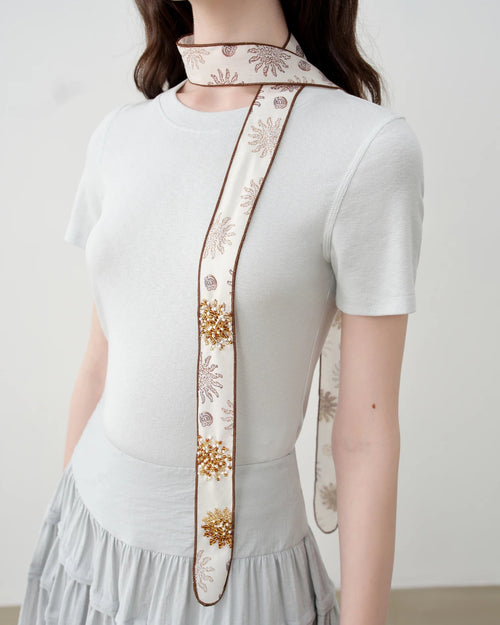Printed Beaded Ribbon