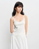 Ribbed Lace Trim Camisole