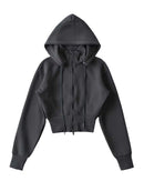Zip-Up Cropped Sport Jacket
