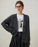 Bright Yarn V-Neck Knit Cardigan