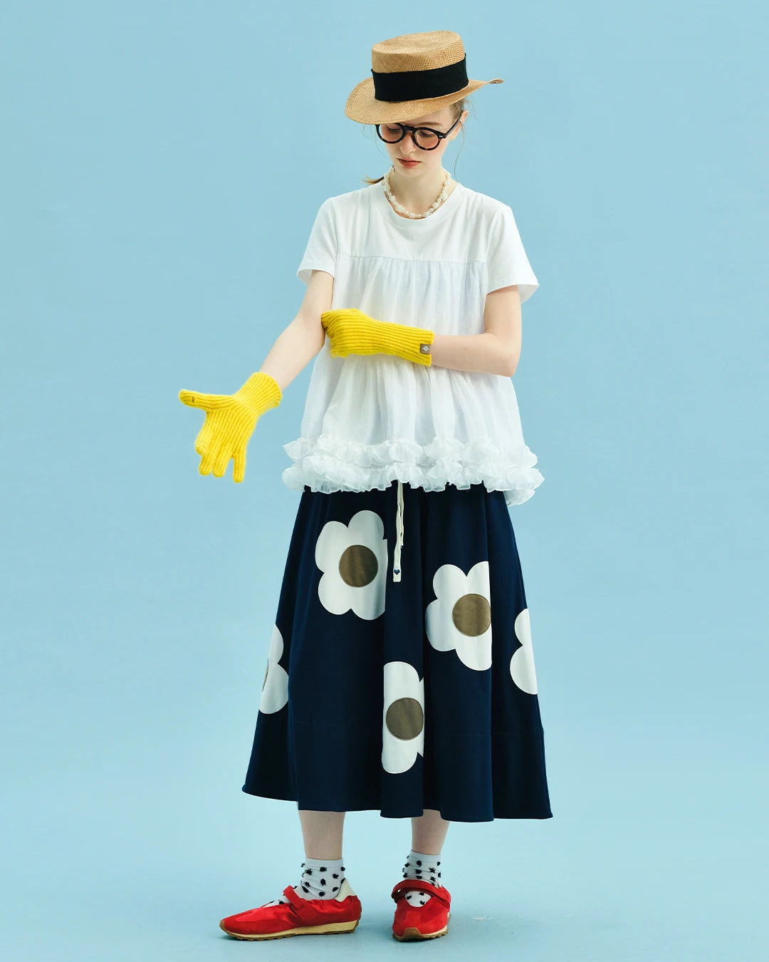 Tiered Spliced Relaxed Knit Tee