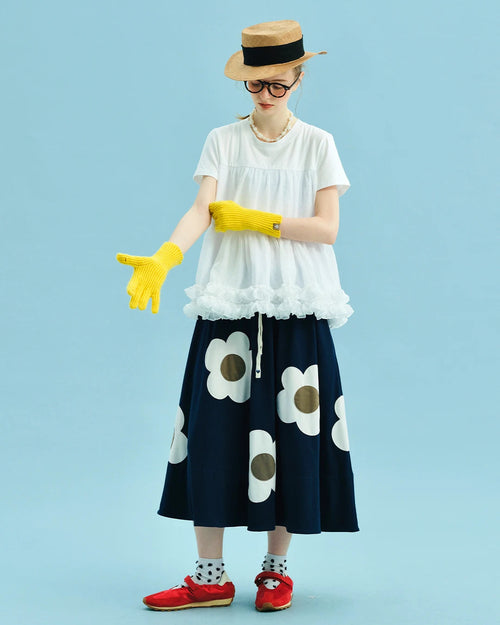 Tiered Spliced Relaxed Knit Tee
