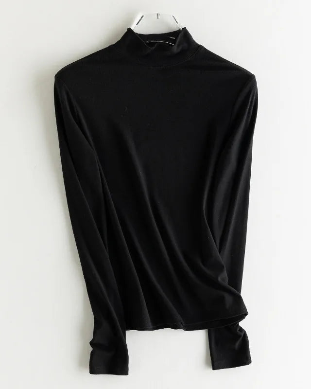 Wool-Blend Long-Sleeve Tee