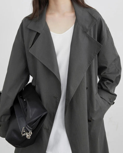 Belted Cotton Trench Coat Women's Outerwear