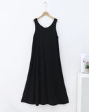 Modal Sleeveless Round-Neck Mid-Calf Sleep Dress