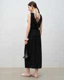 Sleeveless Vest And A-Line Skirt Set