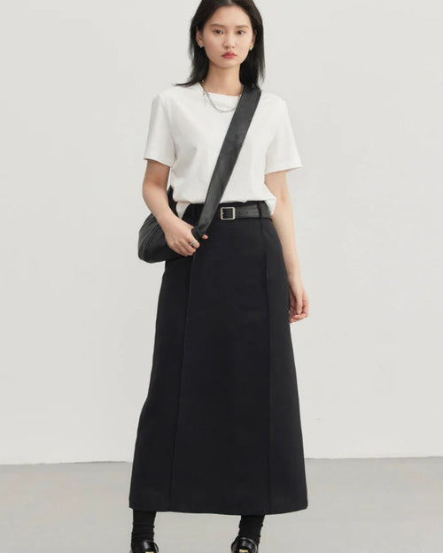 Solid Cotton Relaxed Crew Tee