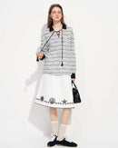 Classic Striped Color-Blocked Polo Shirt