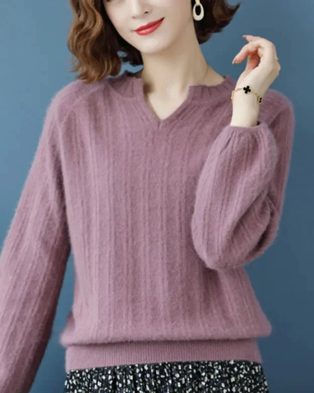 Mink Cashmere Knitted Pullover