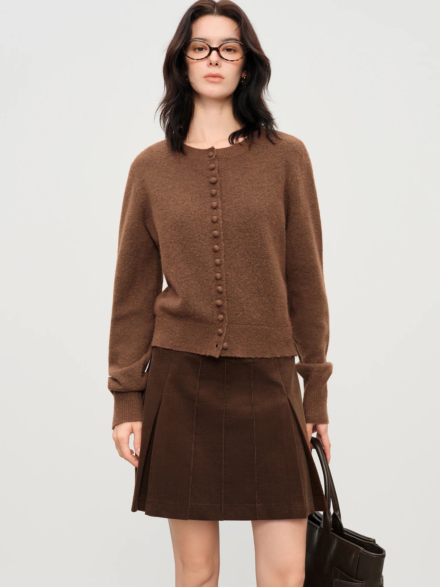 Relaxed O-Neck Knit Coatigan