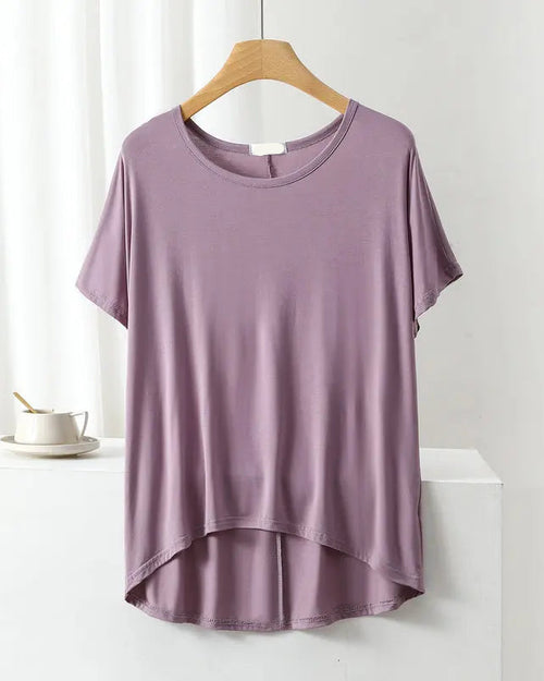 Modal Oversized Short Sleeve Pajama Top