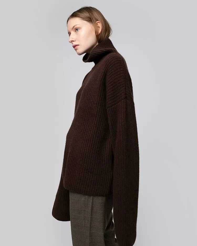 Turtleneck Loose-Fit Cashmere Sweater